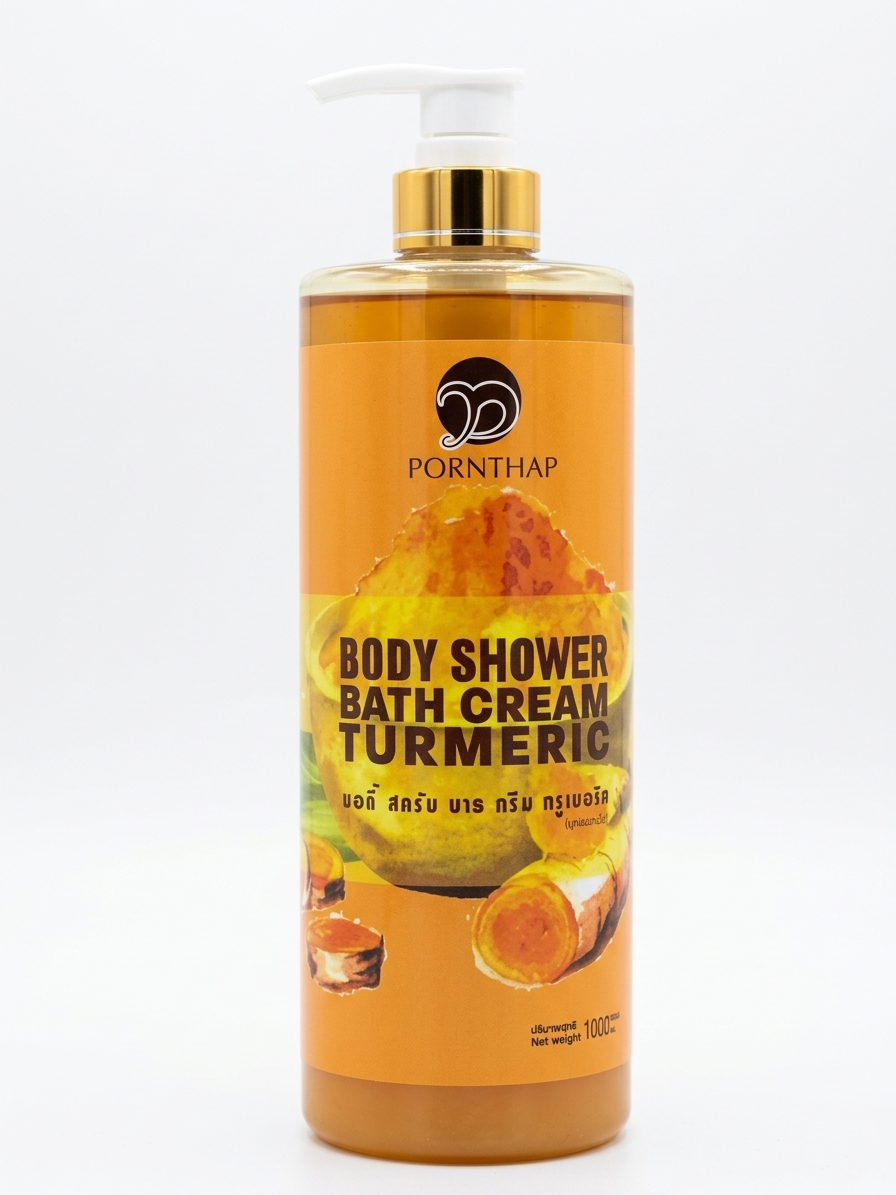 Pornthap Body Shower Bath Cream Turmeric.