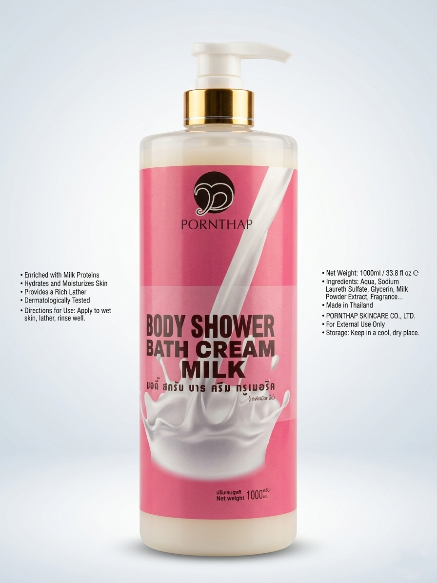 Pornthap Body Shower Bath Cream Milk.
